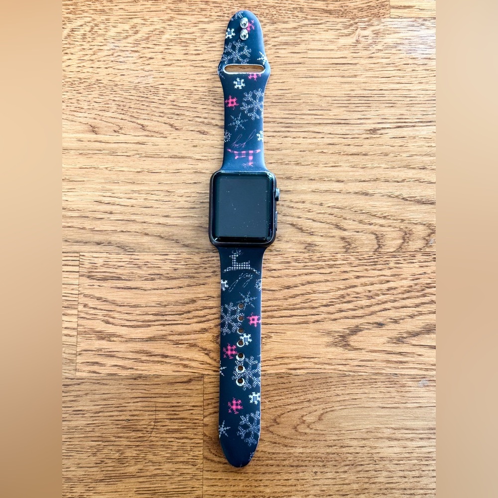 NWT Fancy Bands Deer Joy Print Silicone Band For Apple Watch Size 42/44MM S/M - Picture 10 of 11